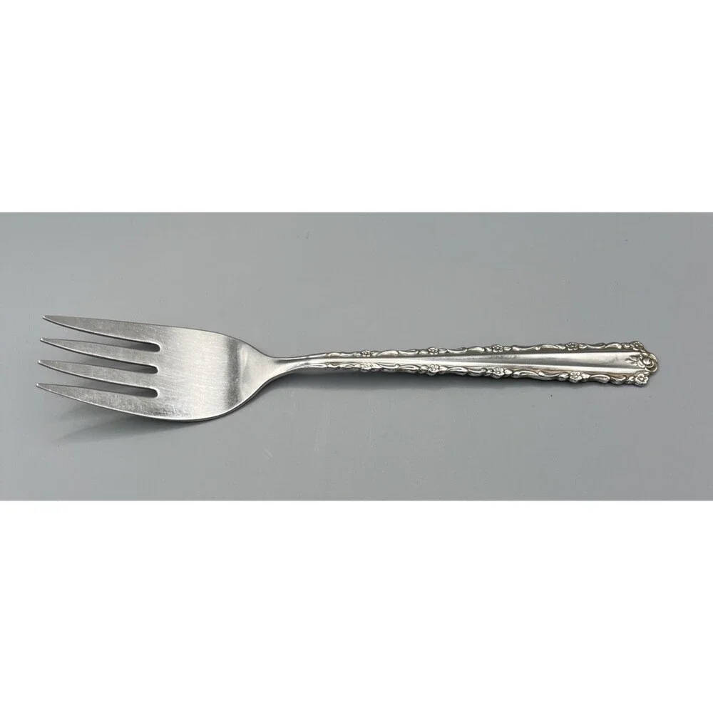 Oneida Deluxe Cherie Medium Cold Meat Serving Fork 8 3/8